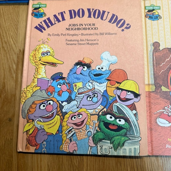 Vintage Sesame Street Book Club Hardcover books- 1980-1983- lot of 5 - Picture 2 of 10